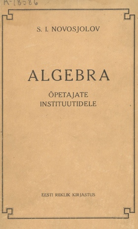 Algebra õpetajate instituutidele