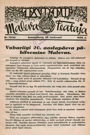 Tartu Maleva Teataja ; 19 1938-02-28