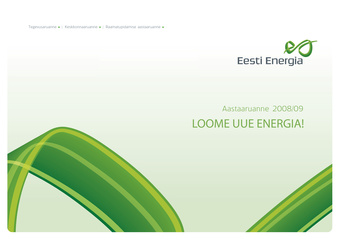 Eesti Energia : aastaaruanne ; 2008-2009