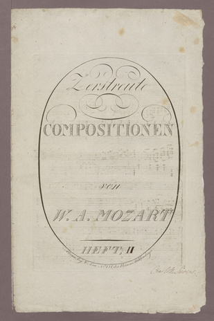 Zerstreute Compositionen von W. A. Mozart : Heft II : Cantate