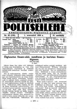 Eesti Politseileht ; 42 1924