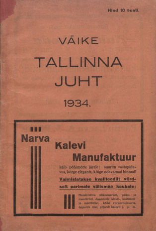 Väike Tallinna juht : 1934