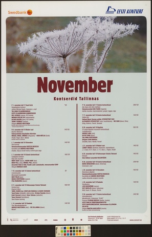 November : kontserdid Tallinnas 