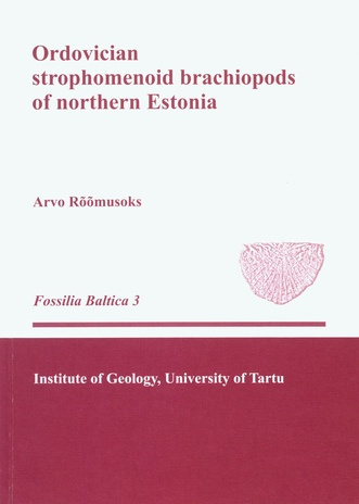 Ordovician strophomenoid brachiopods of northern Estonia 