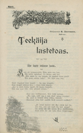 Teekäija : Eesti Baptisti Koguduse Ühenduse häälekandja ; 4 1904-11-28