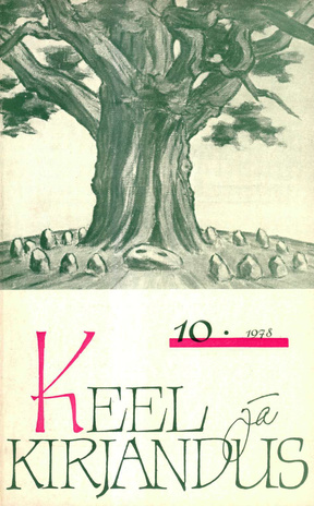 Keel ja Kirjandus ; 10 1978-10
