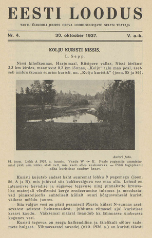 Eesti Loodus ; 4 1937-10-30