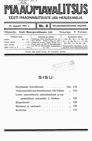 Maaomavalitsus ; 8 1935-08-24