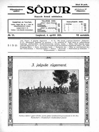 Sõdur ; 13 1925