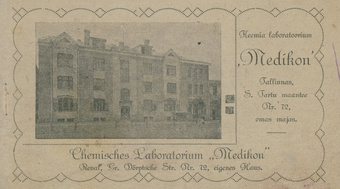 Keemia laboratoorium "Medikon" : [tootekataloog] = Chemisches Laboratorium "Medikon"