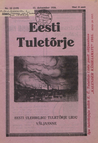Eesti Tuletõrje : tuletõrje kuukiri ; 12 (119) 1934-12-12