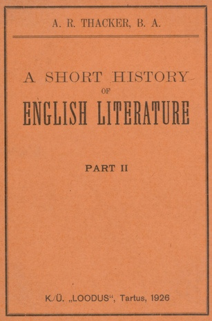 A short history of English literature. Part 2