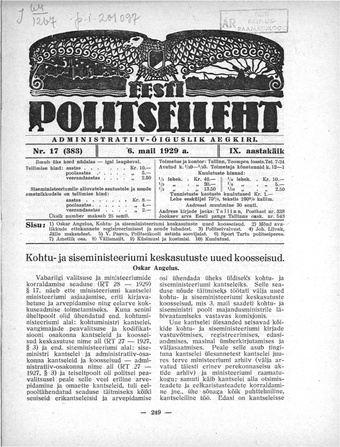 Eesti Politseileht ; 17 1929