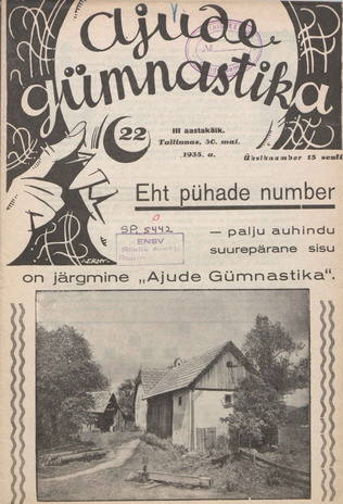 Ajude Gümnastika : ristsõnamõistatuste ajakiri ; 22 1935-05-30