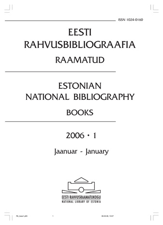 Eesti Rahvusbibliograafia. Raamatud ; 1 2006-01