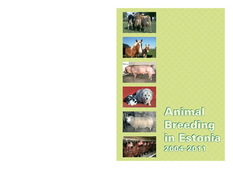 Animal breeding in Estonia 2004-2011