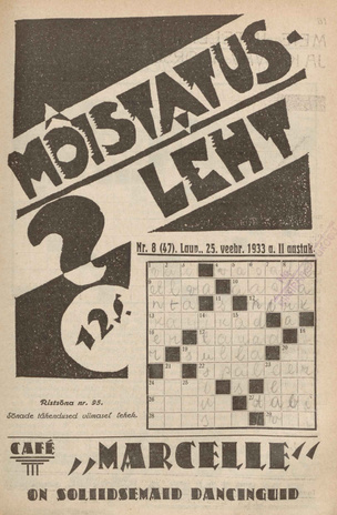 Mõistatusleht ; 8 (47) 1933-02-25