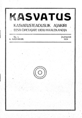 Kasvatus ; 1 1924-01