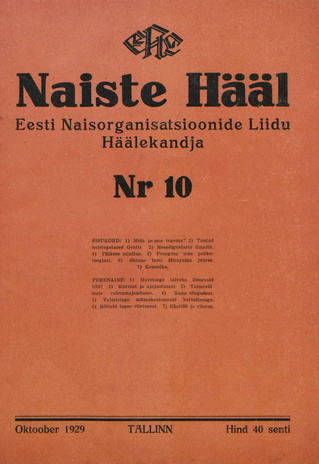 Naiste Hääl ; 10 1929-10