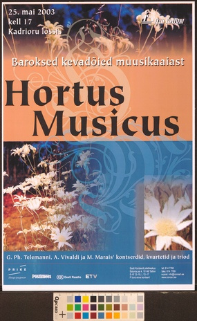 Hortus Musicus : baroksed kevadõied muusikaaiast 