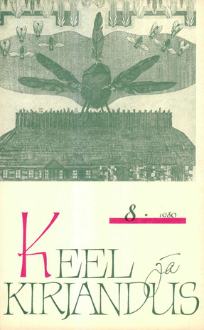 Keel ja Kirjandus ; 8 1980-08