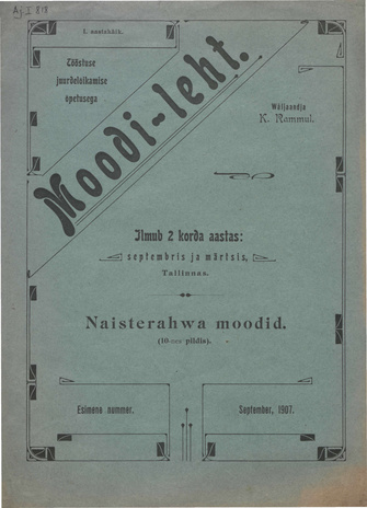 Moodi-leht ; 1 1907-09