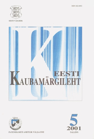 Eesti Kaubamärgileht ; 5 2001-05