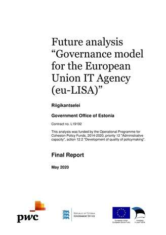 Future analysis “Governance model for the European Union IT Agency (eu-LISA)” : final report : May 2020 