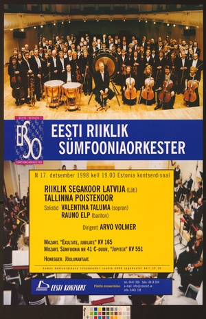 Eesti Riiklik Sümfooniaorkester : Riiklik Segakoor Latvija, Tallinna Poistekoor 