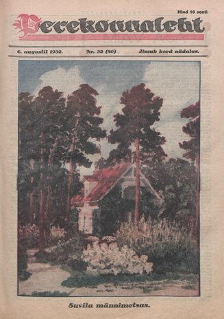 Perekonnaleht : mitmesuguse sisuga ajaviiteajakiri ; 32 (86) 1932-08-06