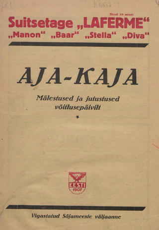 Aja-Kaja : mälestused ja jutustused võitlusepäevilt ; 1929-09
