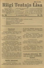 Riigi Teataja Lisa : seaduste alustel avaldatud teadaanded ; 89 1929-11-12