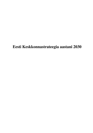 Eesti Keskkonnastrateegia aastani 2030