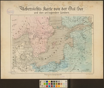 Uebersichtskarte von der Ost-See und den anliegenden Ländern