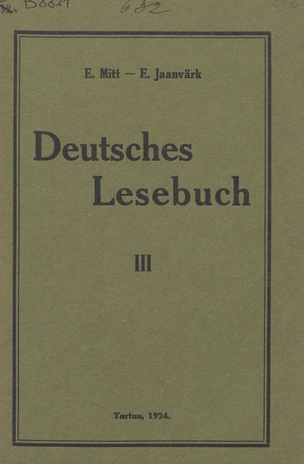 Deutsches Lesebuch. 3. Heft