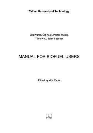Manual for biofuel users 