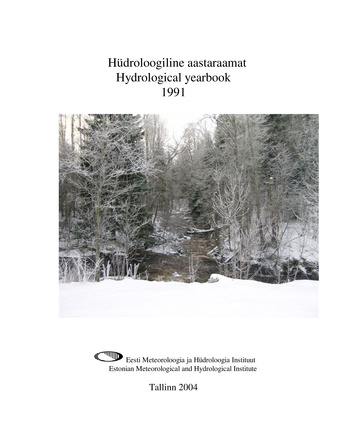 Hüdroloogiline aastaraamat = Hydrological yearbook ; 1991