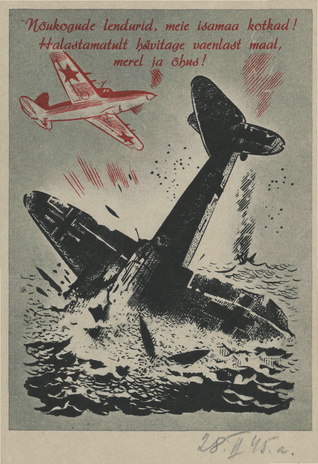Nõukogude lendurid, meie isamaa kotkad! Halastamatult hävitage vaenlast maal, merel ja õhus!