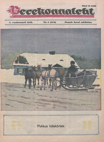 Perekonnaleht : mitmesuguse sisuga ajaviiteajakiri ; 5 (164) 1934-02-03