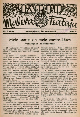Tartu Maleva Teataja ; 5 (68) 1940-02-28