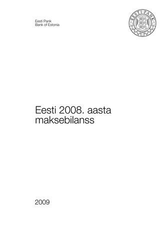 Eesti 2008. aasta maksebilanss