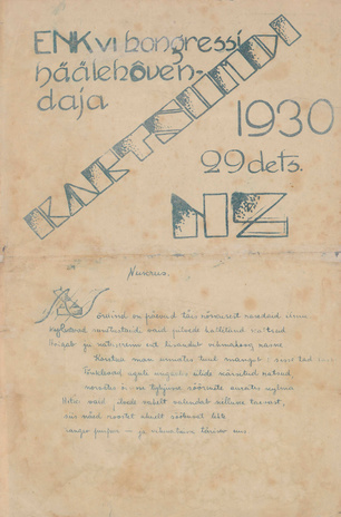 Kartsumdi ; 2 1930
