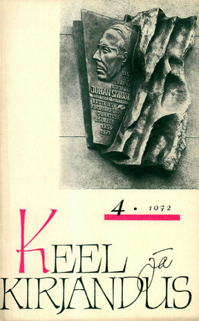 Keel ja Kirjandus ; 4 1972-04