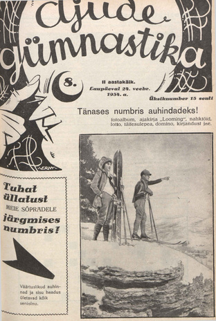 Ajude Gümnastika : ristsõnamõistatuste ajakiri ; 8 1934-02-24