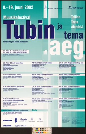 Tubin ja tema aeg : muusikafestival