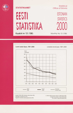 Eesti Statistika Kuukiri = Monthly Bulletin of Estonian Statistics ; 12(108) 2001-01