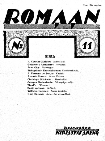 Romaan ; 11 1922