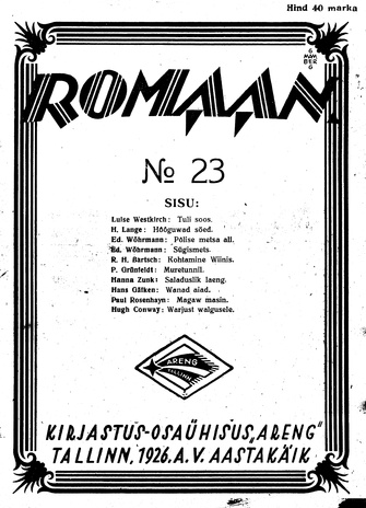 Romaan ; 23 (113) 1926-12