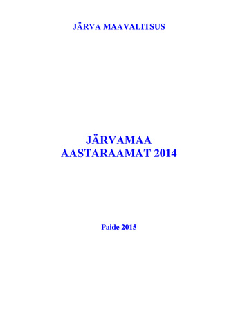 Järvamaa aastaraamat ; 2014