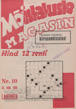 Mõistatuste Magasin ; 10 1933-09-23